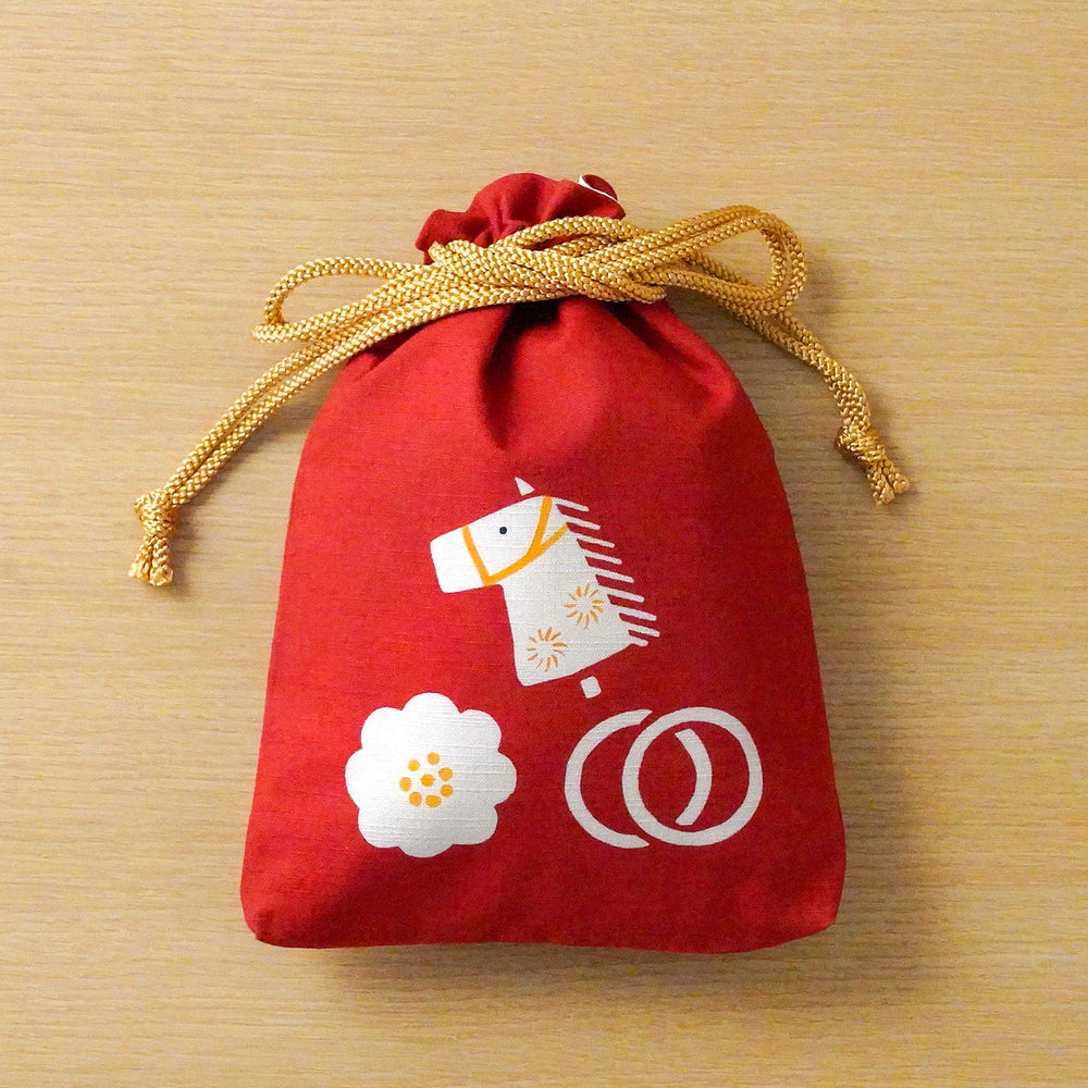 ●干支限定柄●　合財袋「花駒」　●12月10日頃発送予定