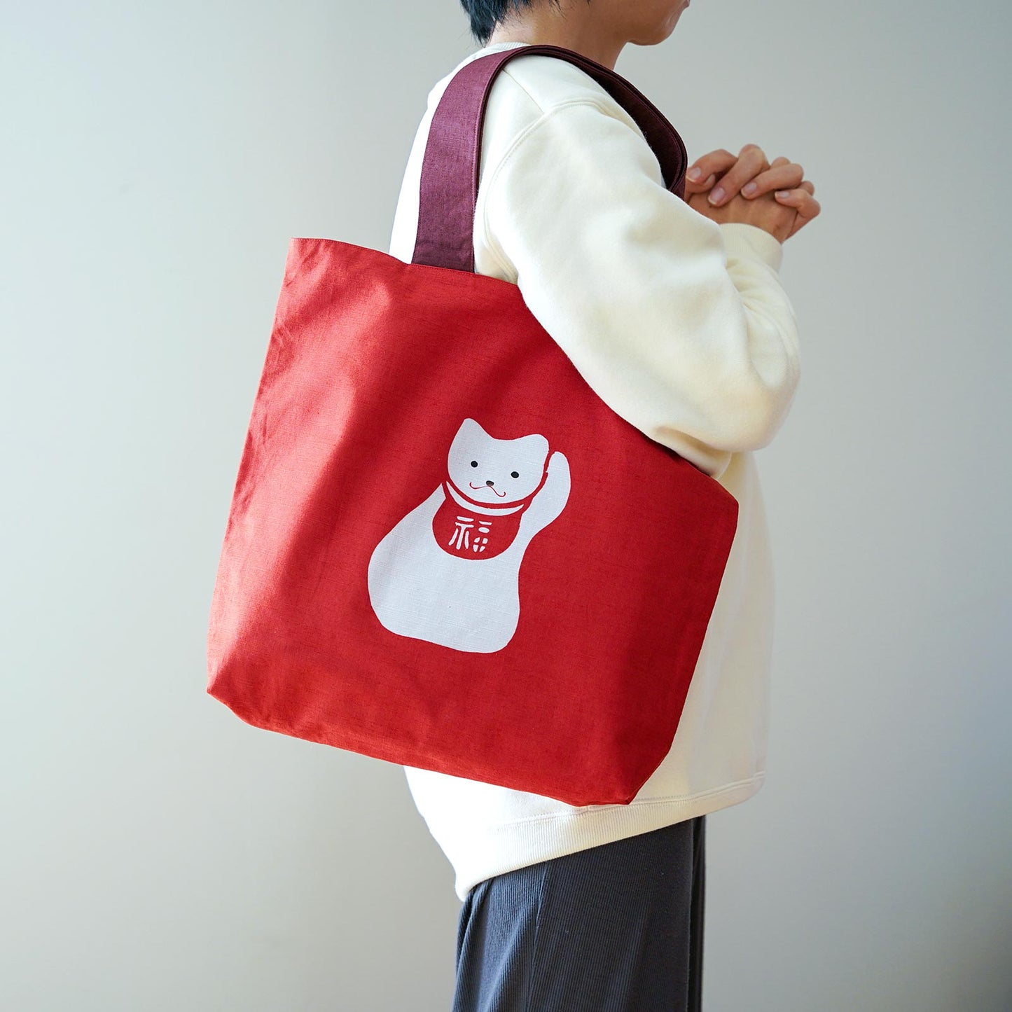 
                  
                    型染めバッグ「招き猫」　●７営業日ほどお時間をいただきます
                  
                