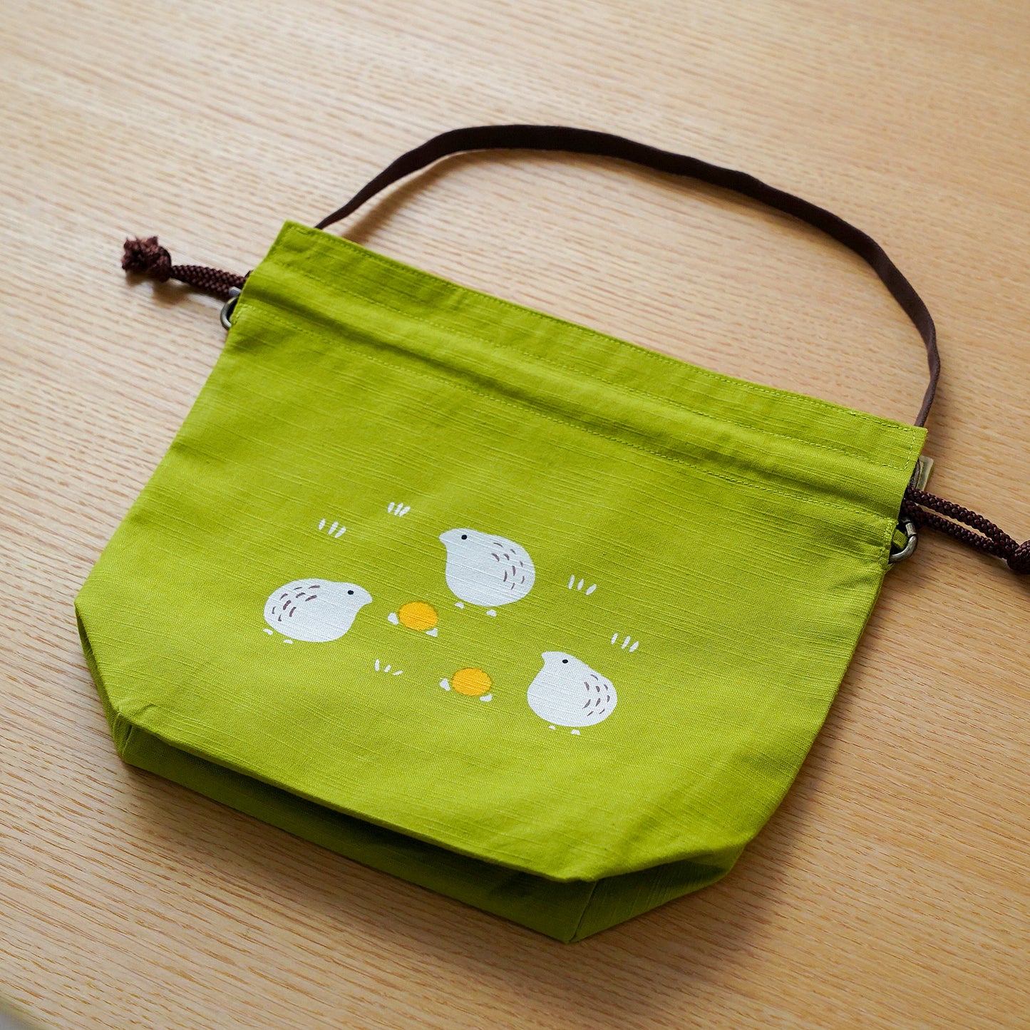 
                  
                    ●NEW●　型染め・巾着バッグ「うずら」
                  
                