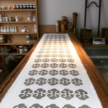 将图片加载到图库查看器，浅草の型染め工房本品堂（ポンピン堂）の型染めタペストリー　屈輪紋　ぐりもん　１点もの　文様　型染め　更銈　テキスタイル
