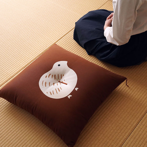 【銘仙判】型染め本縫い座布団「うずら」　●受注生産のためお届けまで約1ヶ月・ギフト包装不可