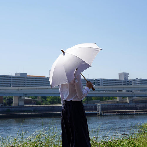 浅草の型染め工房本品堂（ポンピン堂）の晴雨兼用傘　ARARE　文様　型染め　更銈　テキスタイル