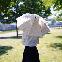 将图片加载到图库查看器，浅草の型染め工房本品堂（ポンピン堂）の晴雨兼用傘　JUJITSUNAGI　文様　型染め　更銈　テキスタイル
