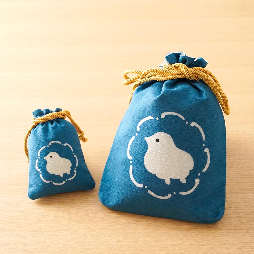 縁起柄セット＜守袋＋合財袋＞ 福千鳥 |【本品堂】公式